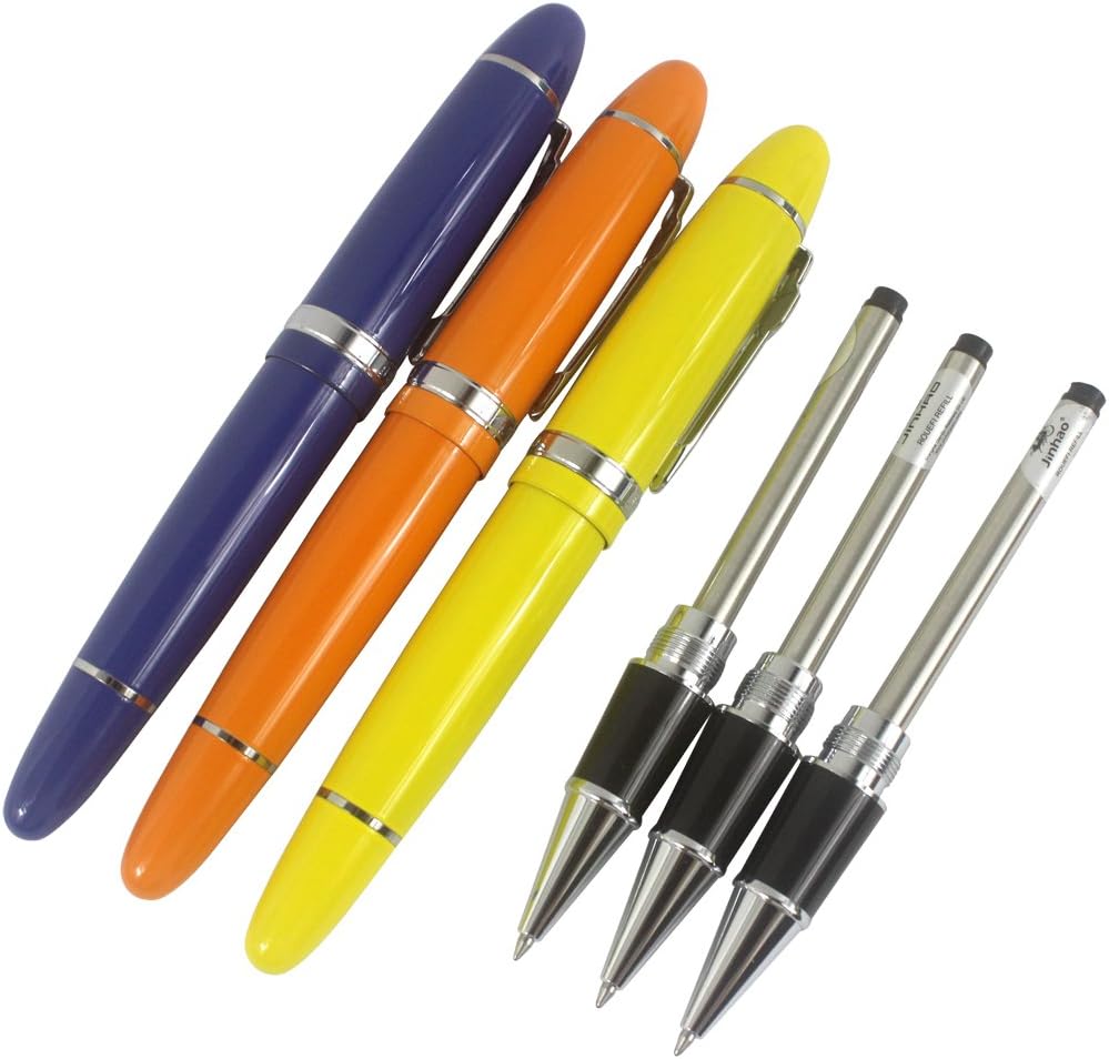 3PCS Jinhao 159 Big Barrel Rollerball Pens in 3 Colors Pen Set