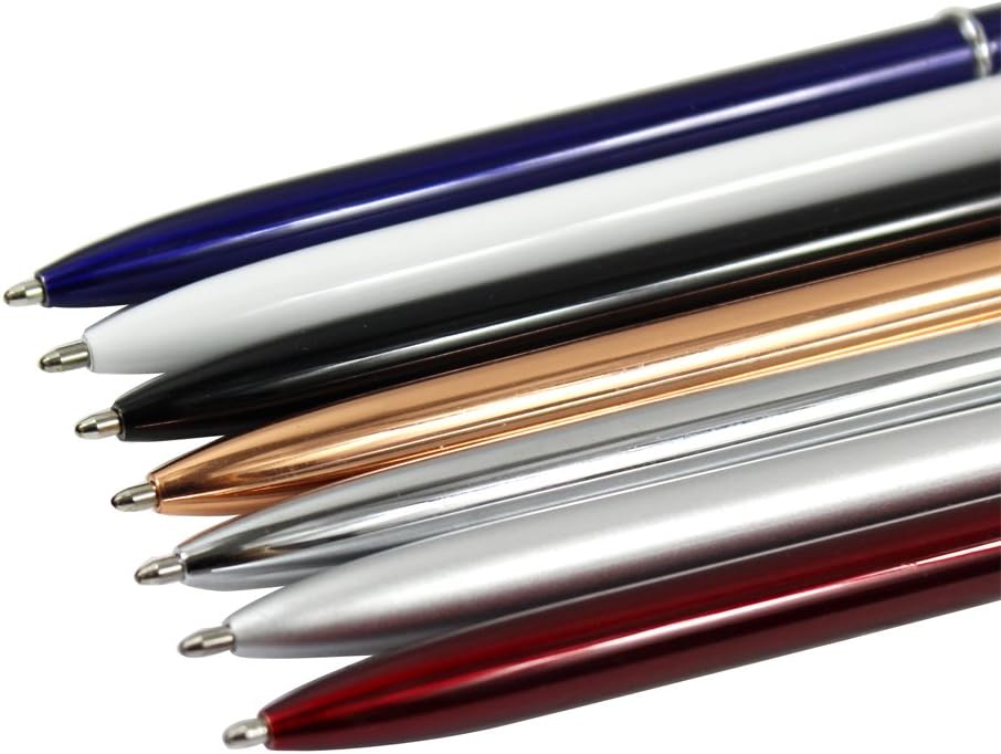 7PCS Slim Lightweight Metal Ballpoint Pens,Black Ink