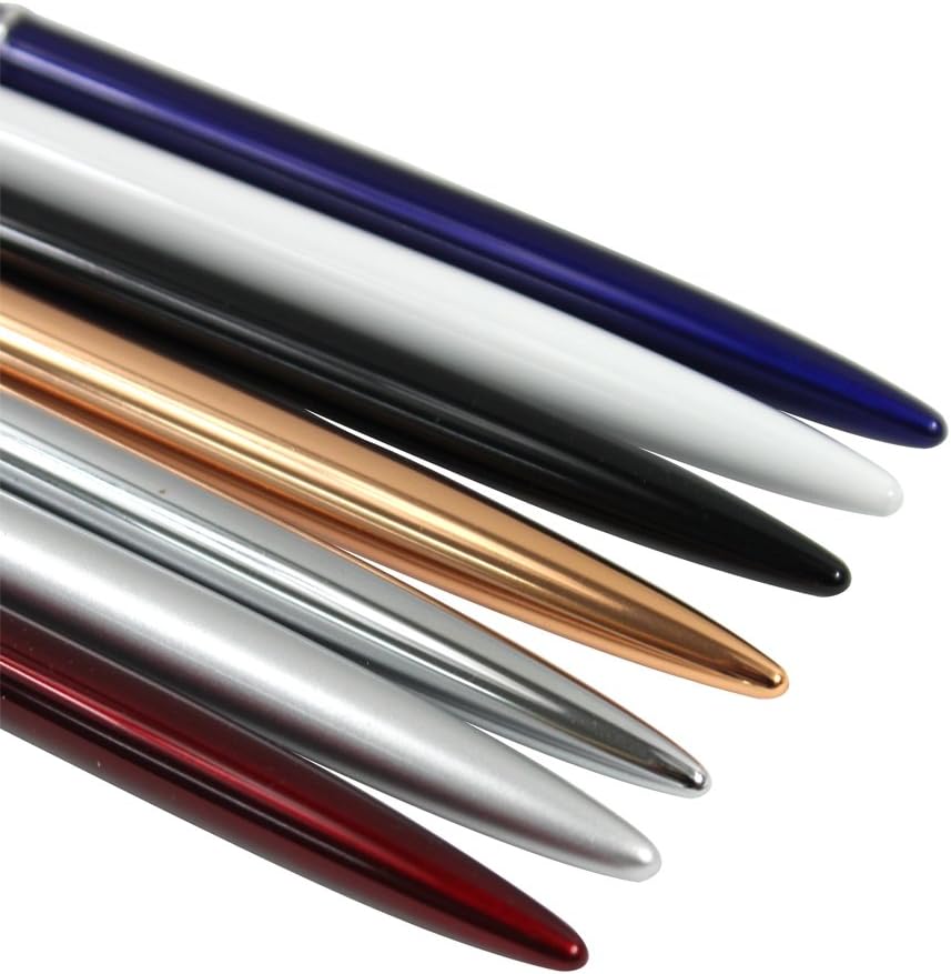 7PCS Slim Lightweight Metal Ballpoint Pens,Black Ink