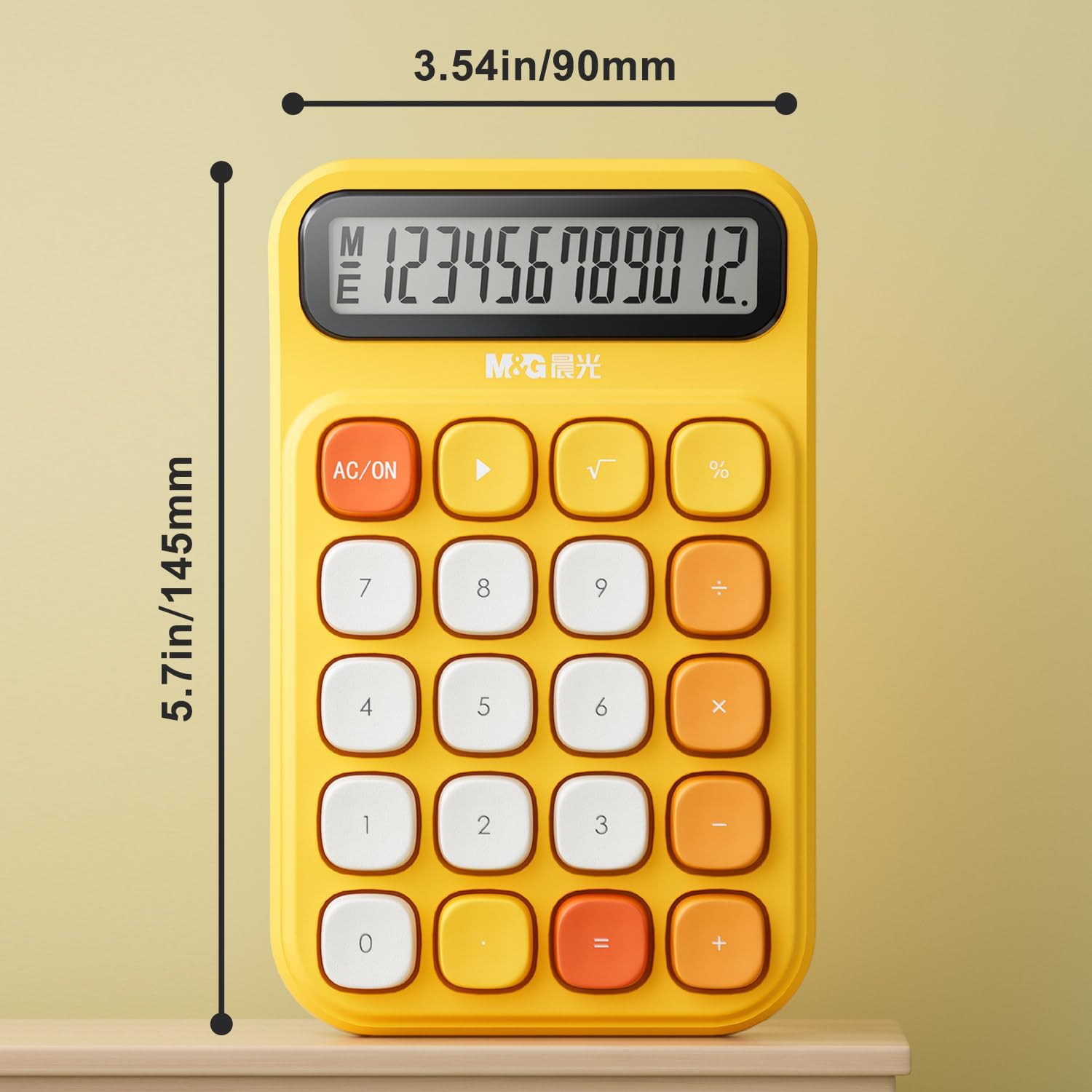 M&G Desk Calculator with Mechanical Buttons