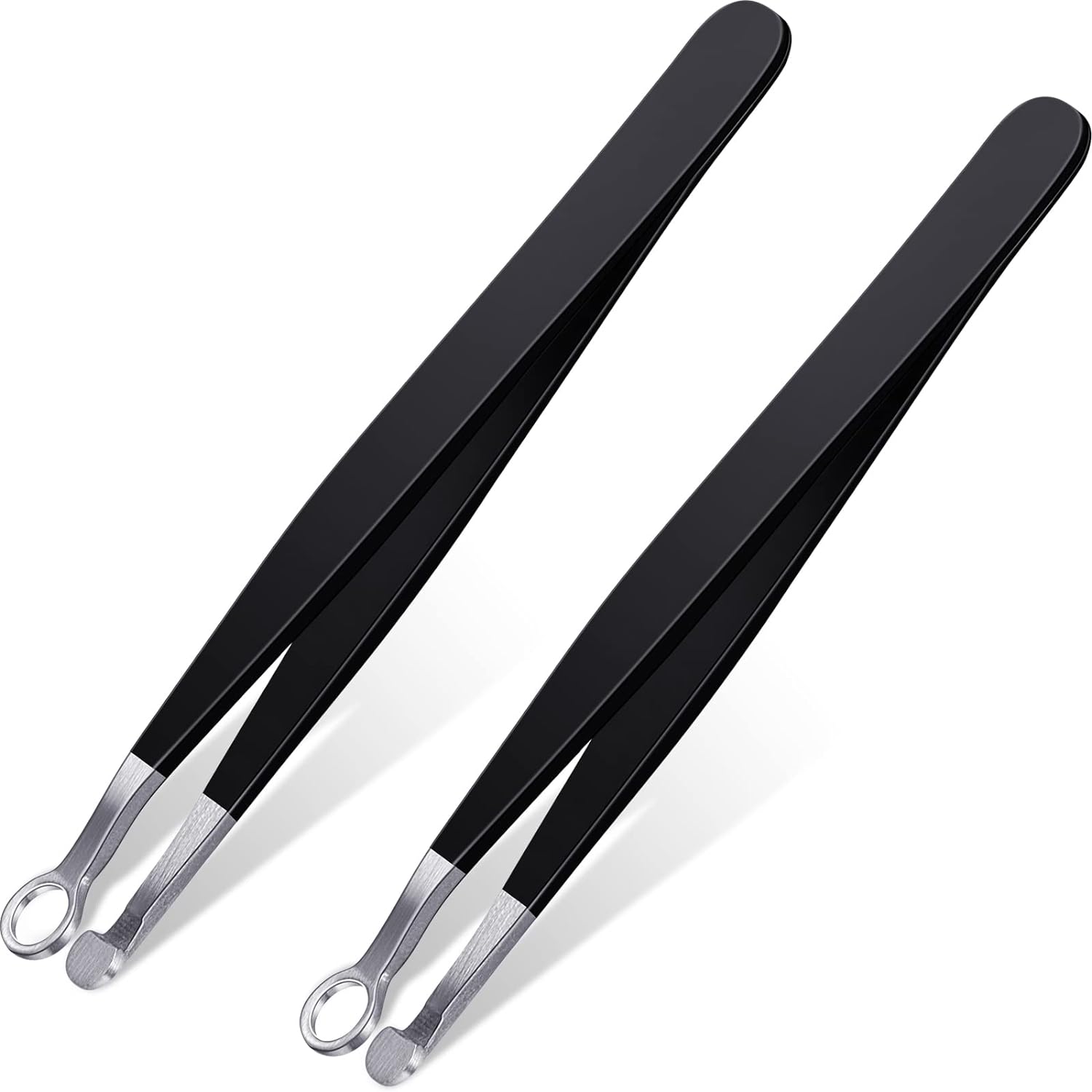 Nose Hair Tweezers Stainless Steel Round Head 2 Pack