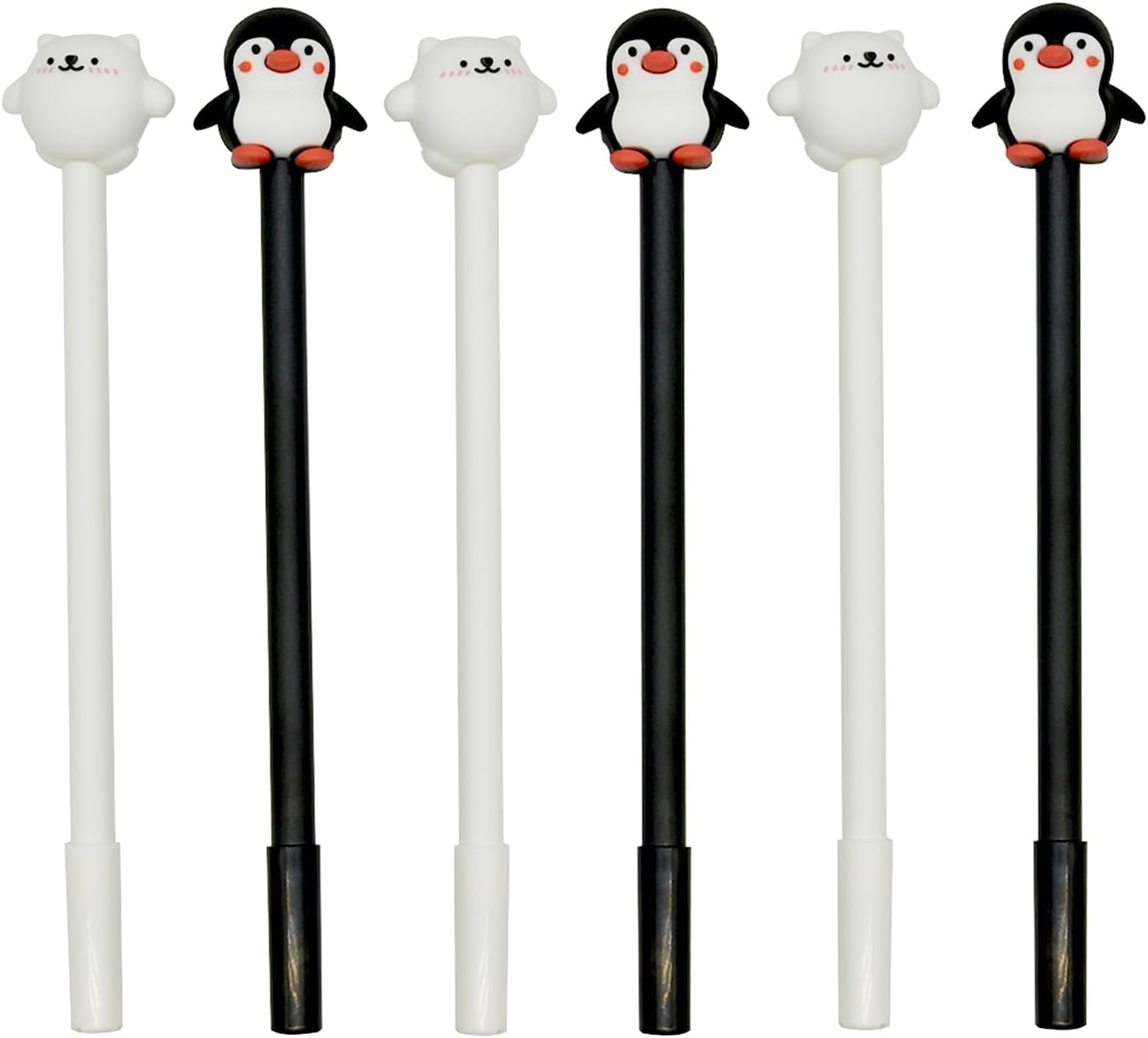 8PCS Penguin Polar Bear Gel Pens Black Ink 0.5mm for Kids School