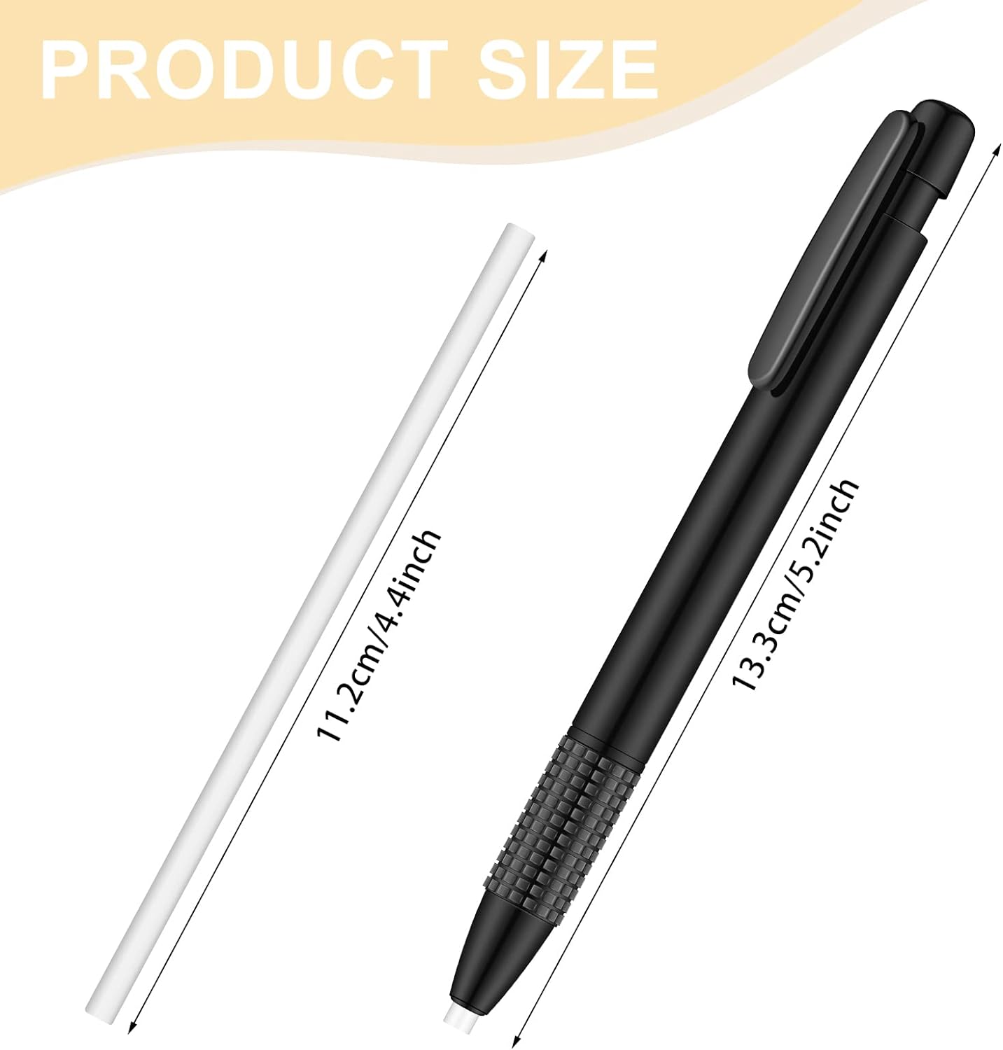 Mechanical Retractable Pen Style Eraser with Refill