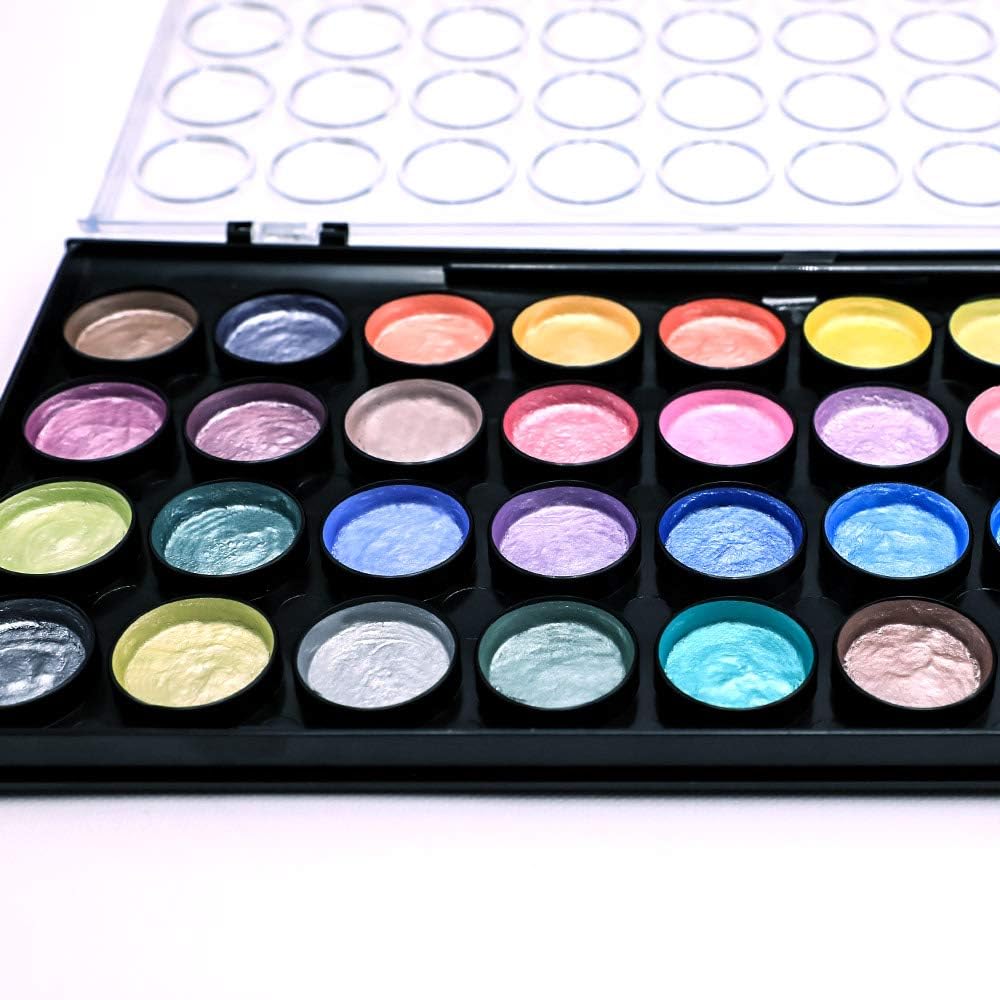 MONT MARTE Signature 36 Metallic Watercolor Set