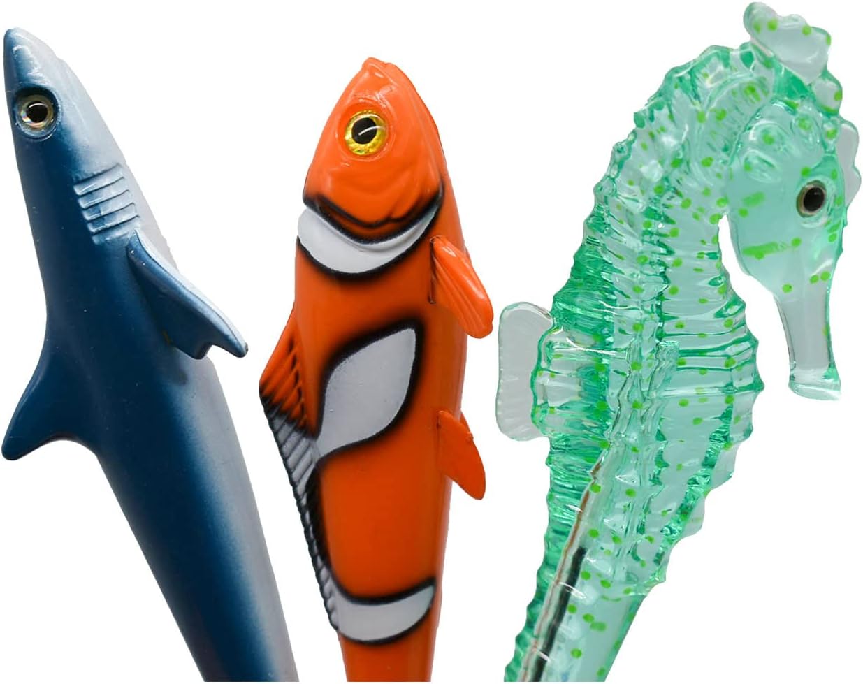 5PCS Clownfish Shark Sea Horse Dolphin Pens Sea Animal Ballpoint Pens