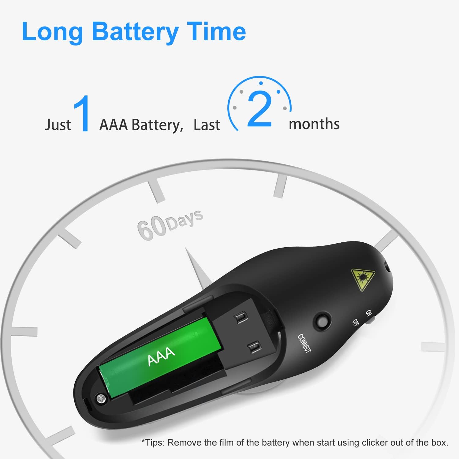 Rechargeable Green Laser Pointer Presentation Clicker for Laptop PowerPoint