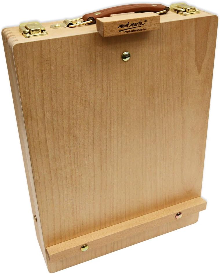 Mont Marte Tabletop Box Easel for Painting Beech Wood