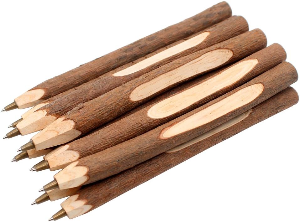 10PCS Handmade Wooden Vintage Original Ecological Wood Ballpoint Pen