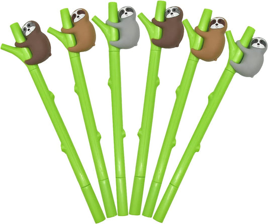 9PCS Cute Sloth Pens Kawaii Bradypod Climbing Tree Pens 0.5 mm