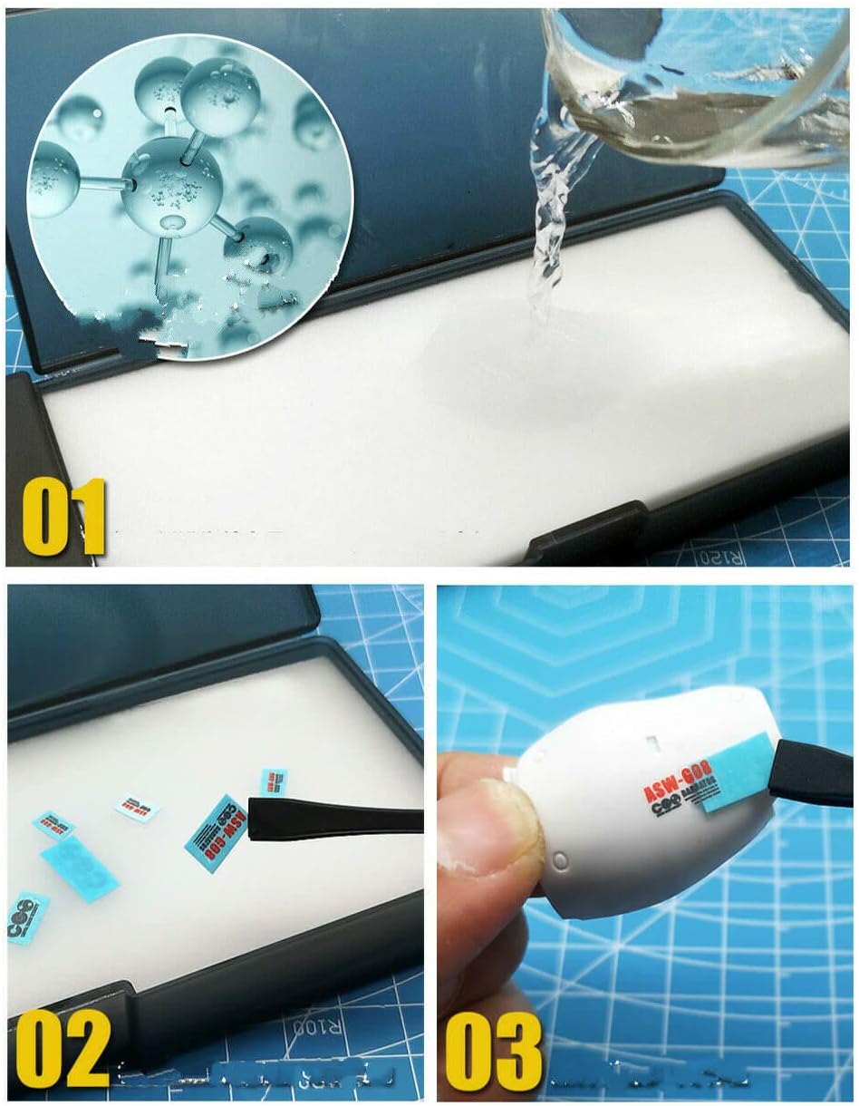 Water Decals Sticker Operated Box with Decal Tweezers