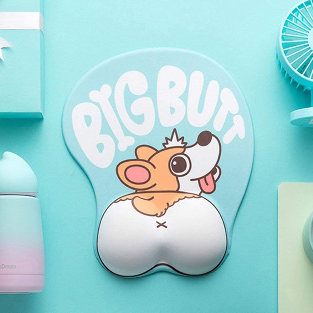 Cute Corgi Dog Butt Anime Mouse Pad with Wrist Support