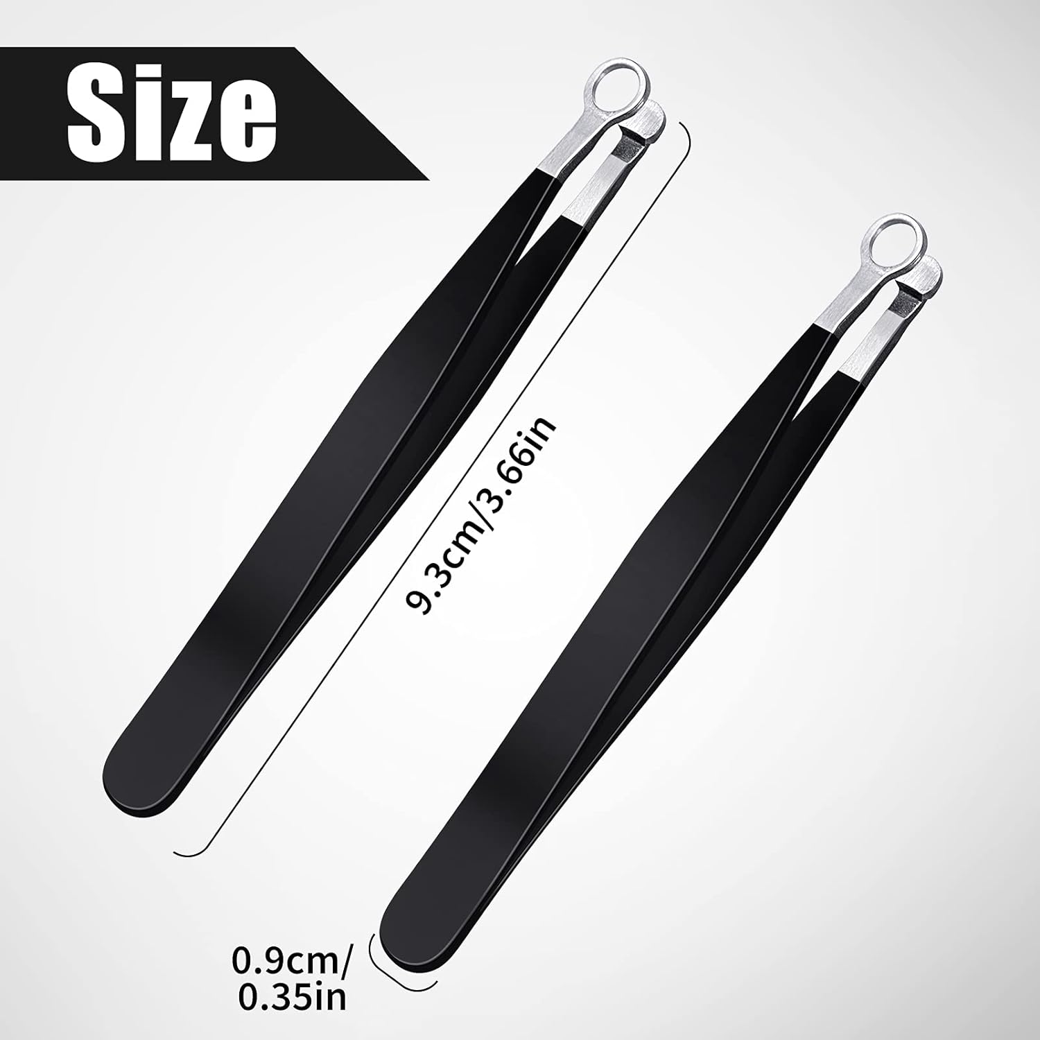 Nose Hair Tweezers Stainless Steel Round Head 2 Pack