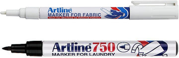 Artline Black Laundry Marker and White Fabric Marker (Twin Pack)