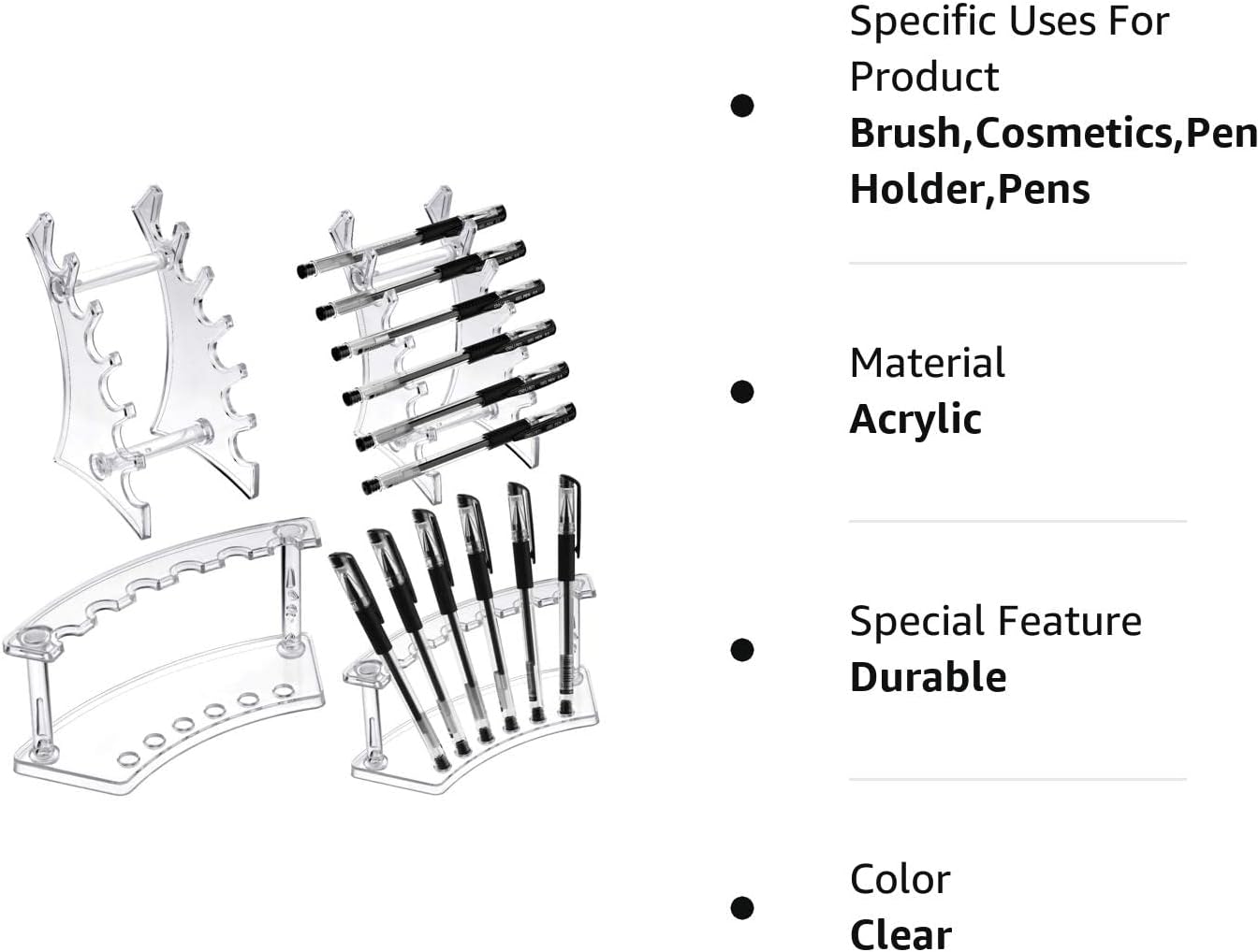 4PCS Acrylic Pen Holders Display Stand