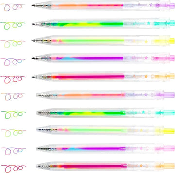 10pcs Magical Color Gel Pens Retractable Set