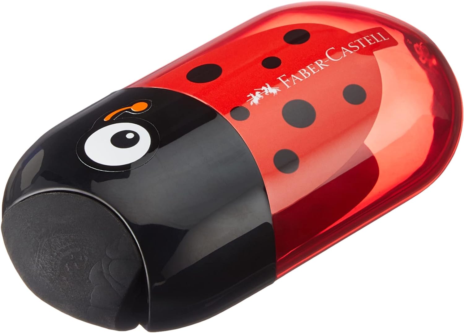 Faber Castell Dual Hole Pencil Sharpener with Eraser Ladybug