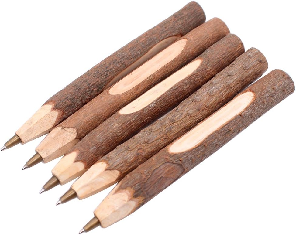 10PCS Handmade Wooden Vintage Original Ecological Wood Ballpoint Pen