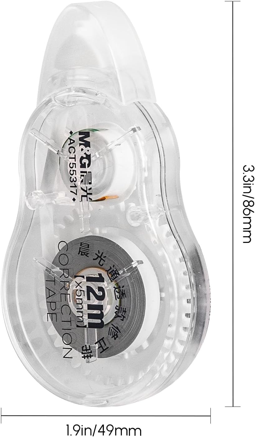 M&G 39FT Long Correction Tape Set,72M/234FT White 6 Pack