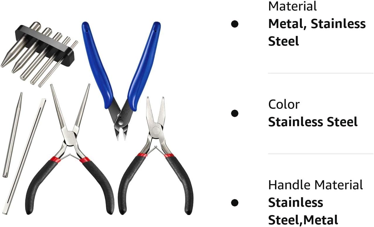 10Pcs Metal DIY Model Tool Needle-Nose Pliers Set