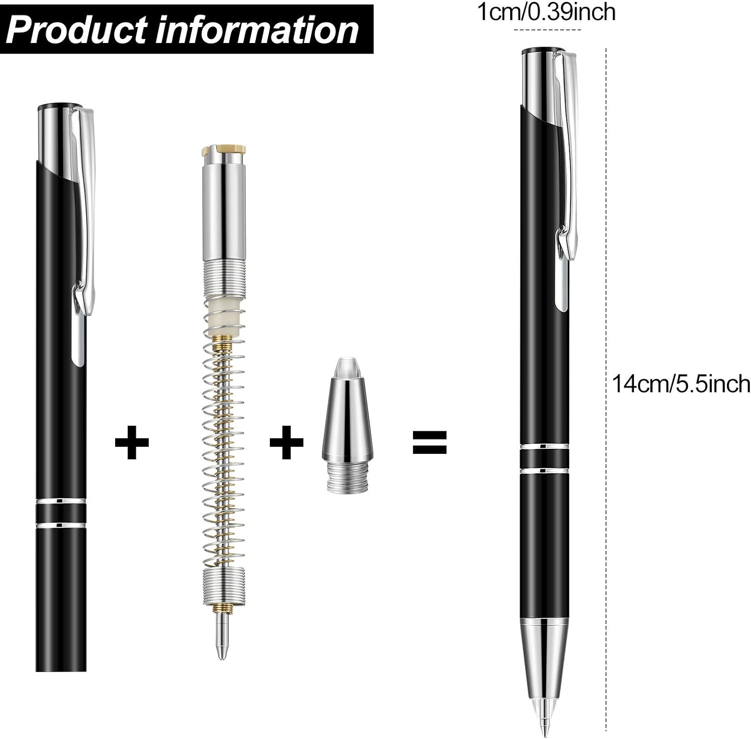 4 Pack Ballpoint Pens with LED Light for Writing in the Dark