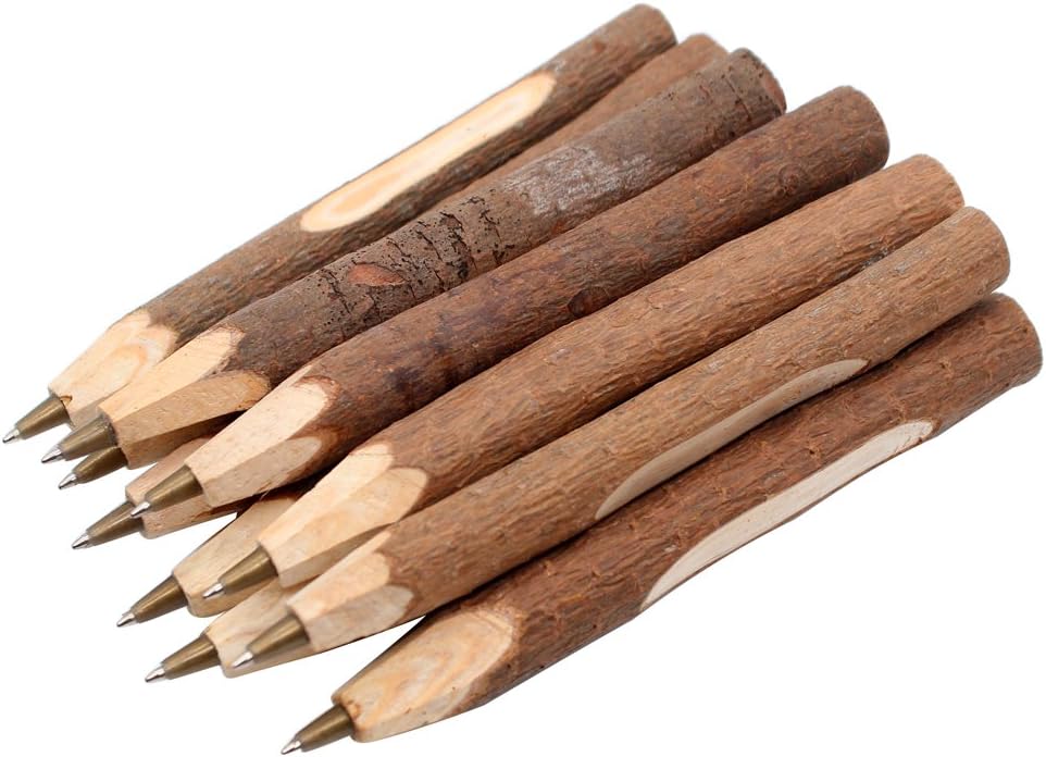 10PCS Handmade Wooden Vintage Original Ecological Wood Ballpoint Pen