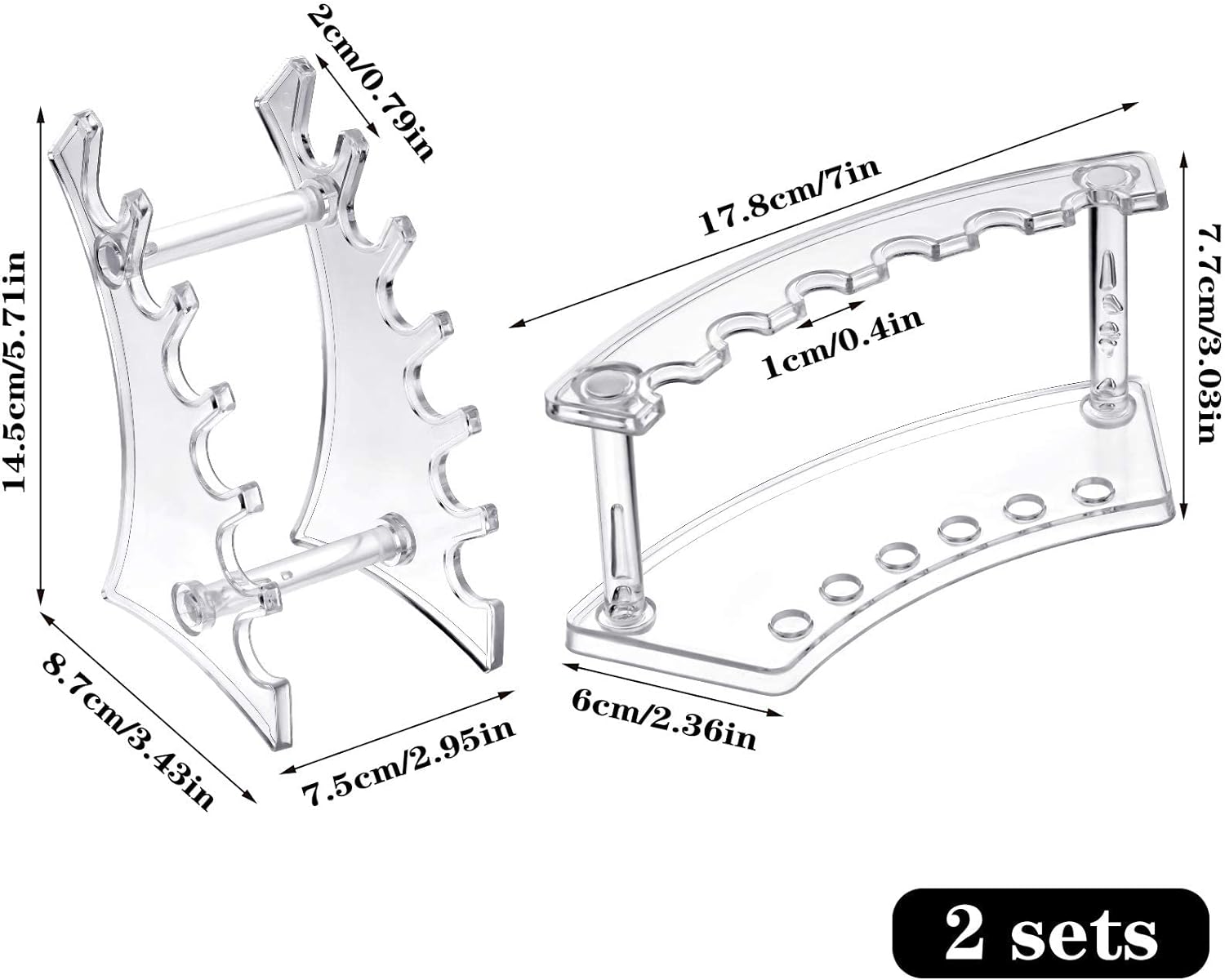 4PCS Acrylic Pen Holders Display Stand