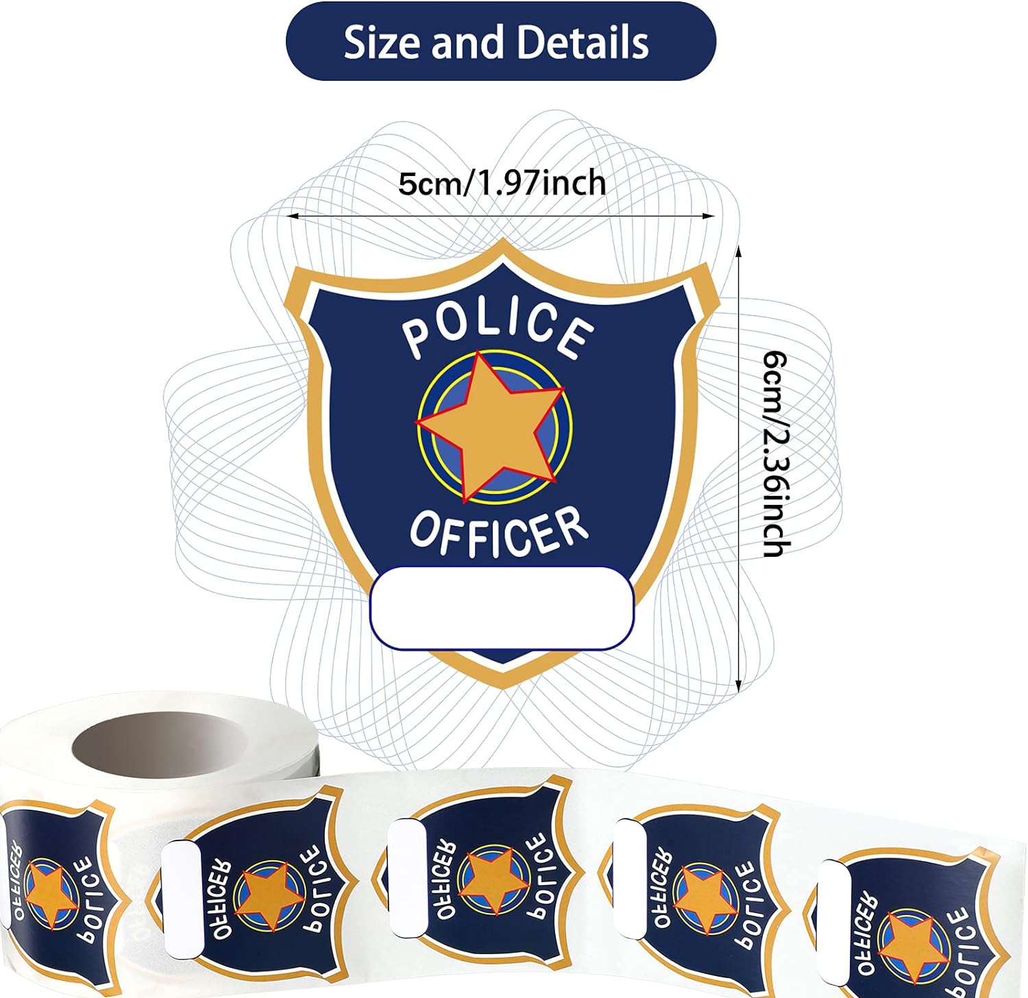 600 Pieces Police Stickers for Kids Police Birthday Party Supplies