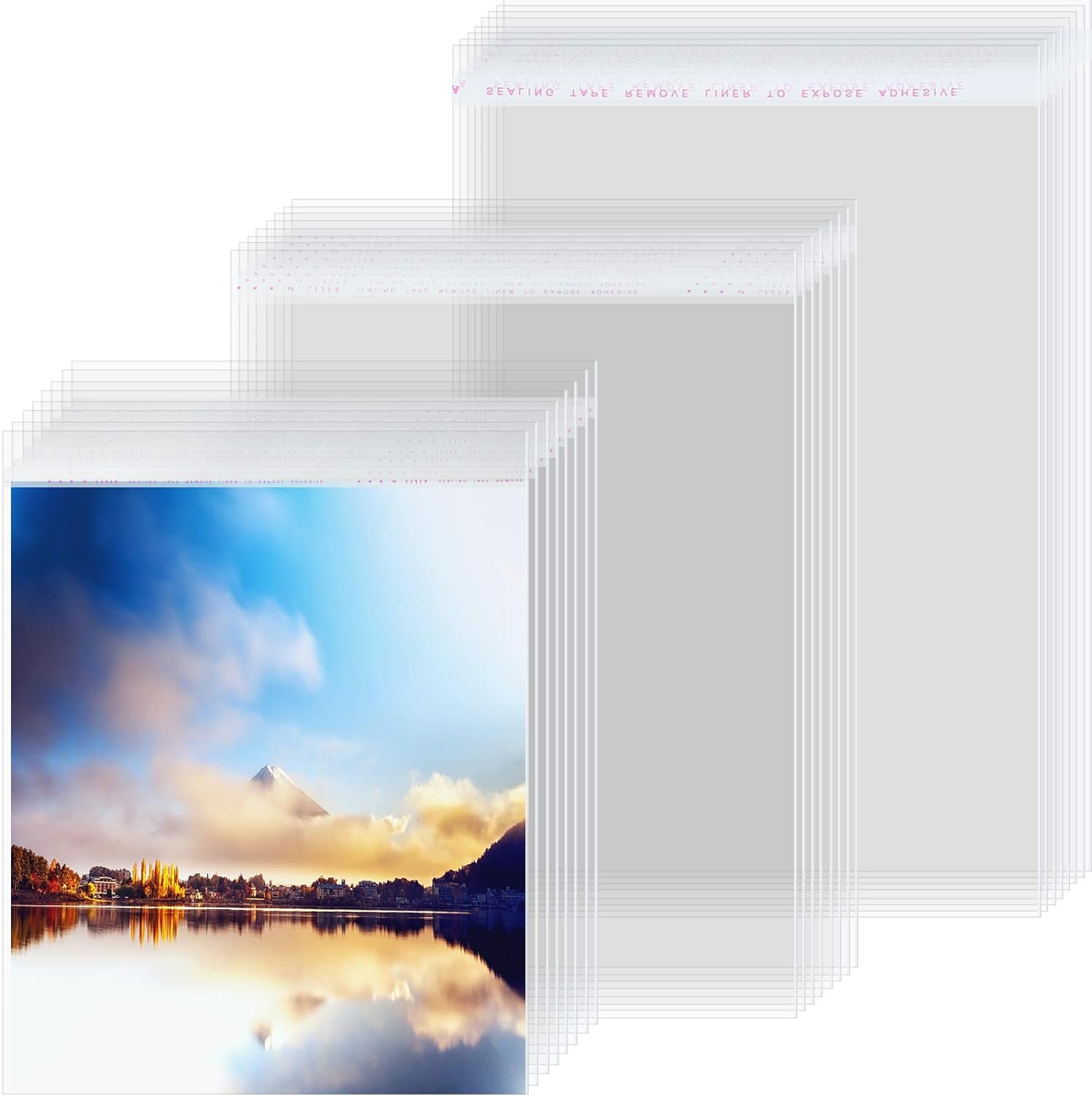 Clear Sleeves Storage Transparent Sealing Bags for Art Photo
