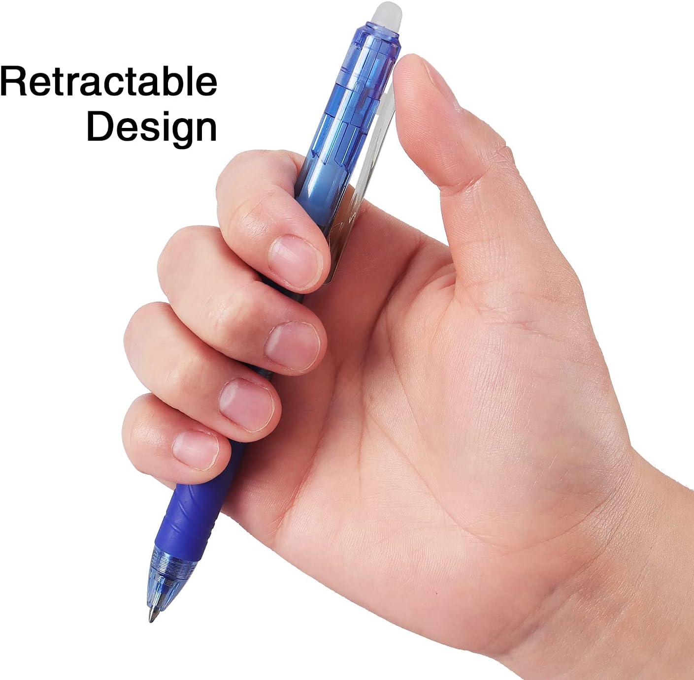 8 Pack Retractable Erasable Gel Pens Clicker Fine Point 0.7mm
