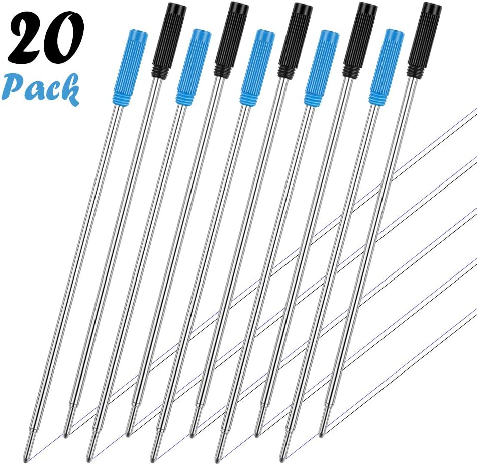 Cross Compatible Ballpoint Pen Refills 20 Pack,Medium Point