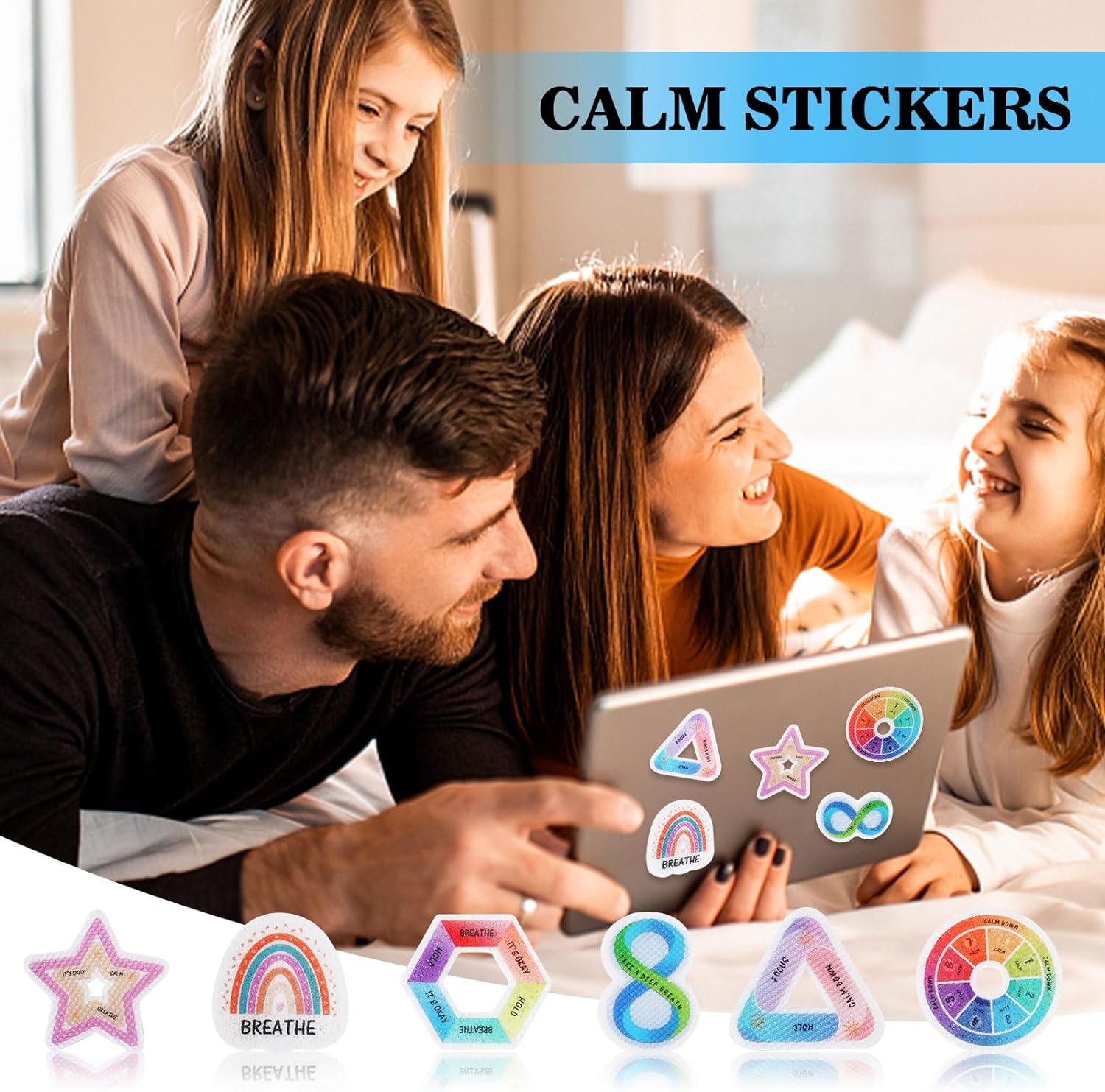 48 Pieces Calm Stickers for Anxiety Sensory Stickers