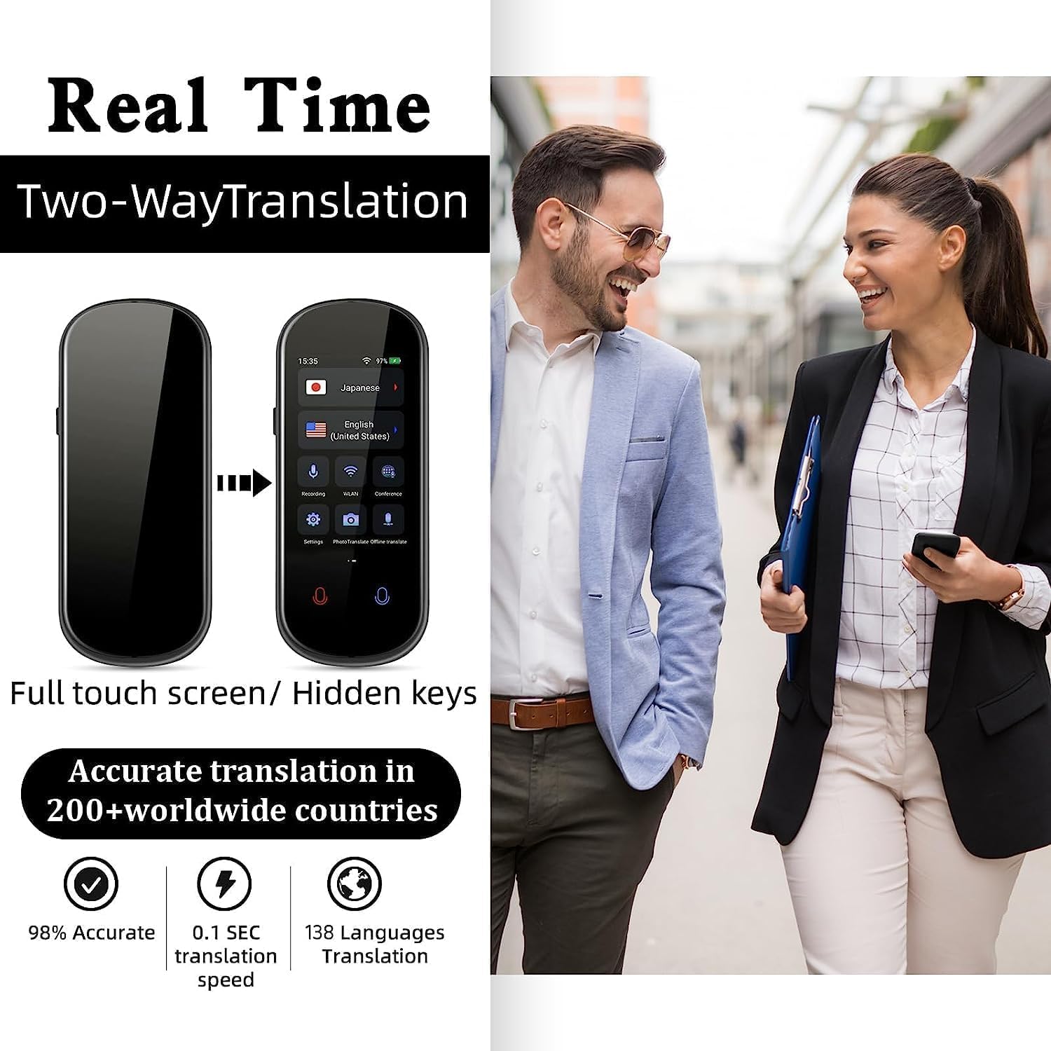 Z2 Intelligent Voice Translator,Electronic Instant 138 Foreign Language Translator