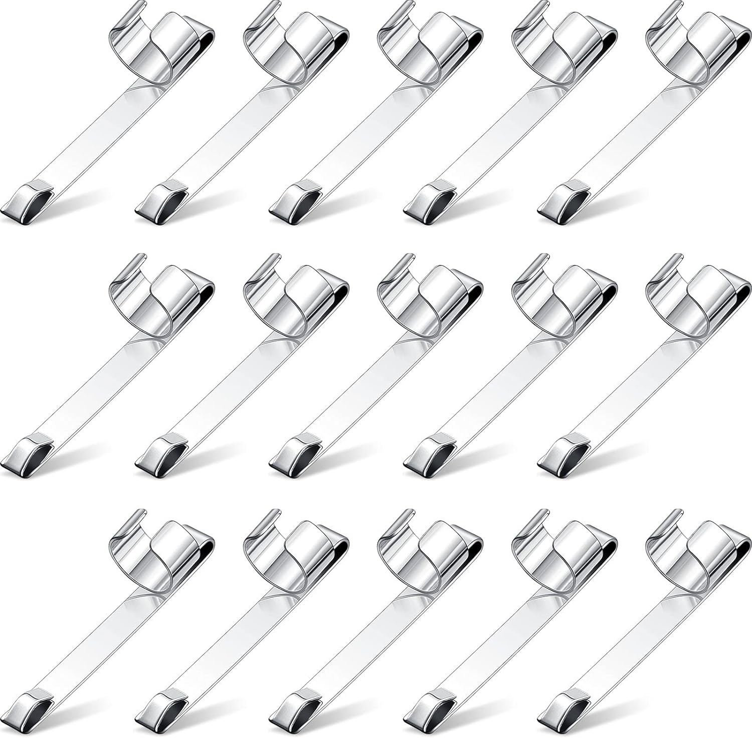 Metal Pencil Clips Slide on Pocket Epoxy Pen Clips Snap In 20 Pack