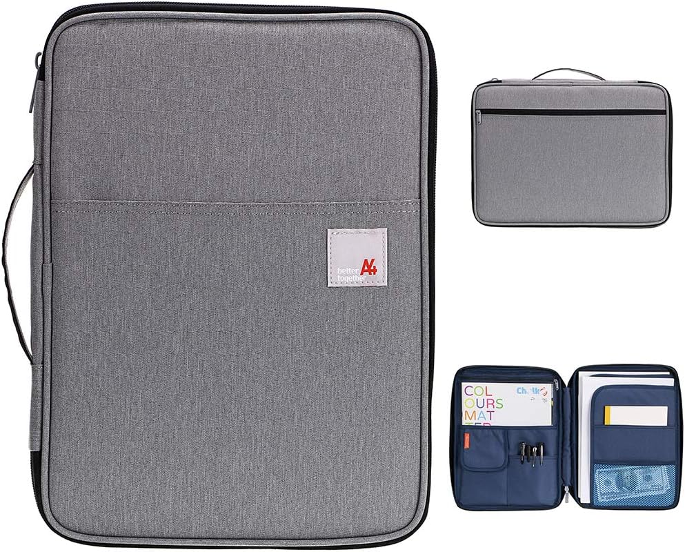 A4 Document File Bags Portfolio Organizer- Zipper Case