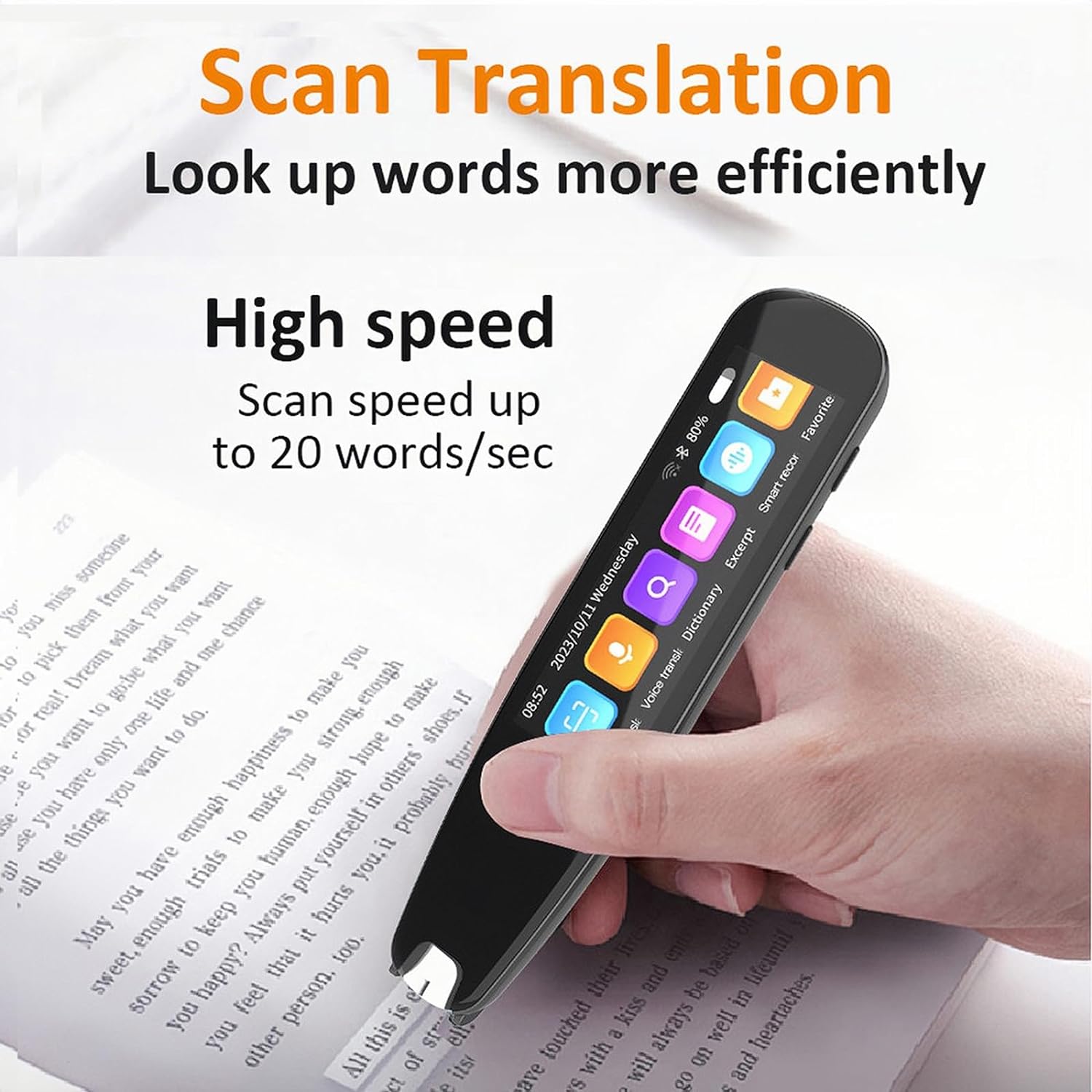 125 Language Digital Translation Scanning Pen Smart Scanner Translator Device