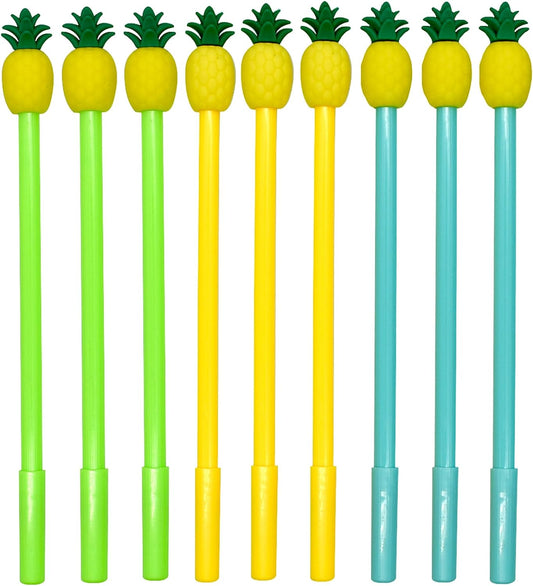 12PCS Cute Pineapple Fruit Gel Pens Black Ink 0.5mm