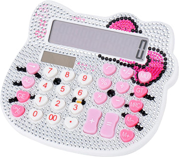 Kitty Diamonds Desktop Calculator 12 Digit Solar and Battery Dual Power