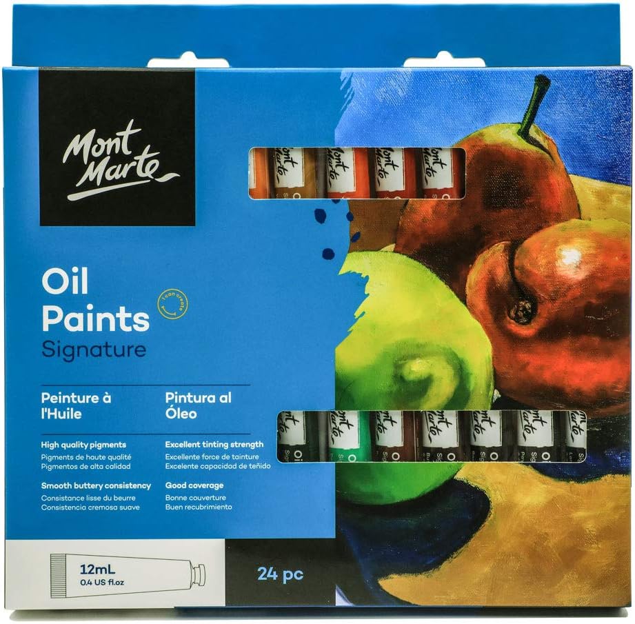 MONT MARTE Oil Paint Set Signature 24 Colors 12ml Tube