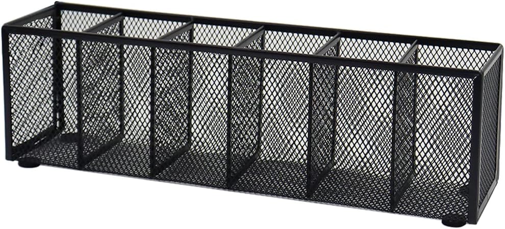 Black Mesh Pen Pencil Holder,Small Metal Desk Organizer