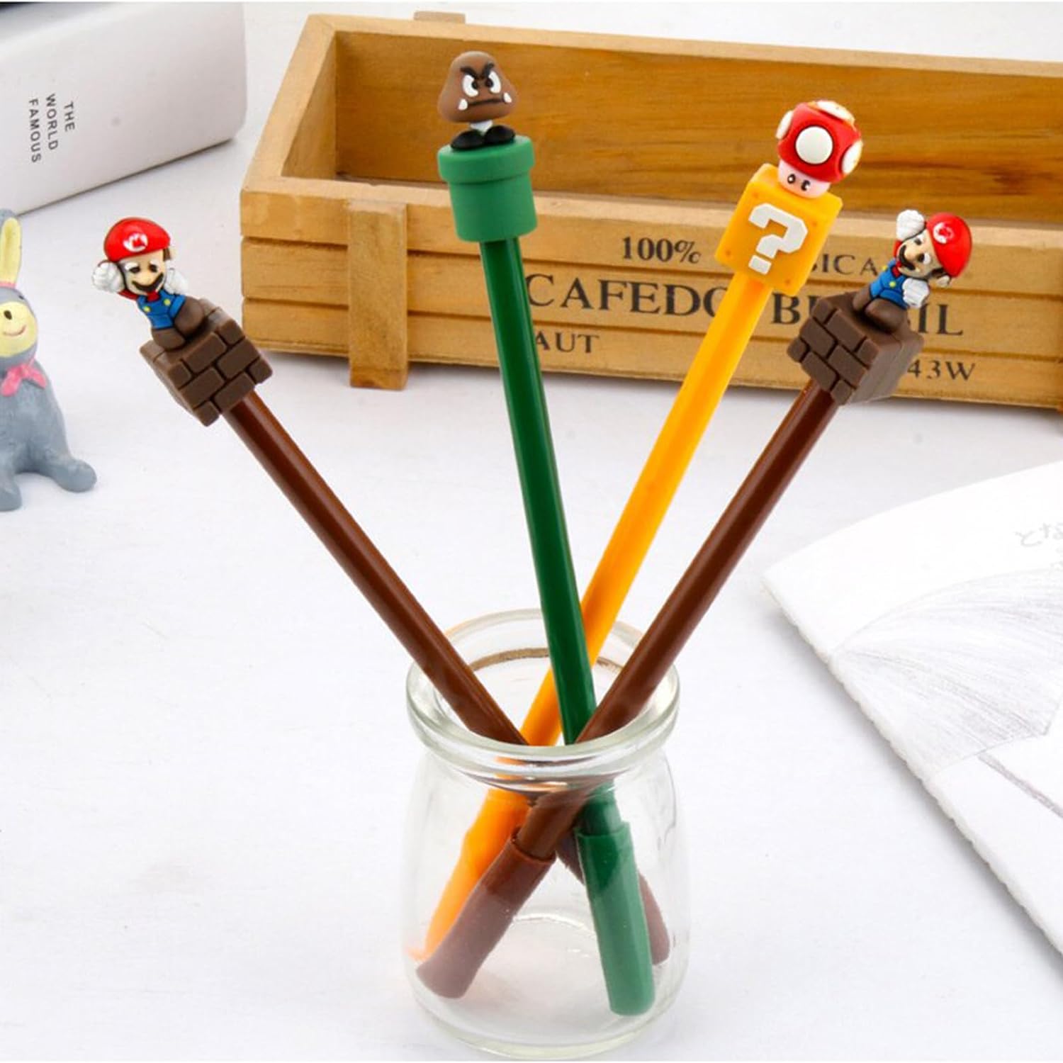 24Pcs Mario Party Favors Gel Pen - Mario Themed Gifts for Kids