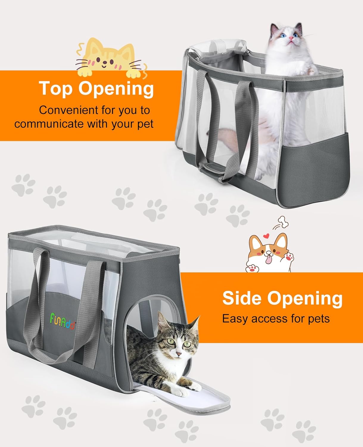 FunAdd Pet Pet Carrier,Airline Approved,for Small Dogs and Cats