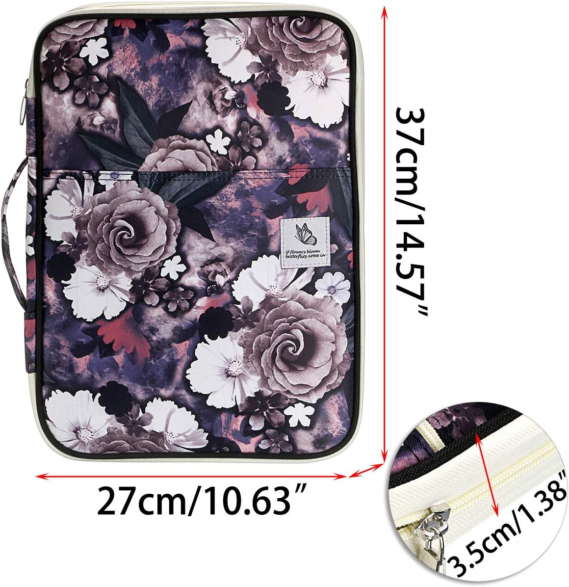 A4 Document Bags Portfolio Organizer-Zippered Case