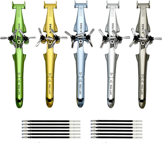 5PCS Novelty Warcraft Gel Pens Airplane Shape