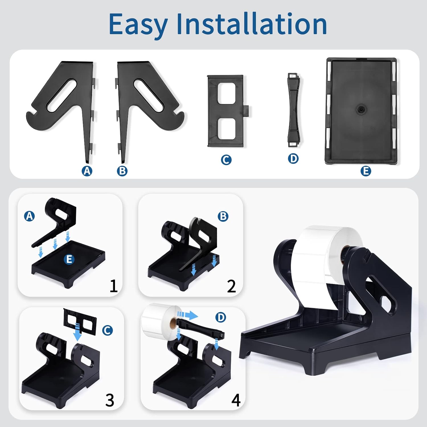 Phomeo Thermal Label Holder for Rolls and Fan-Fold Labels