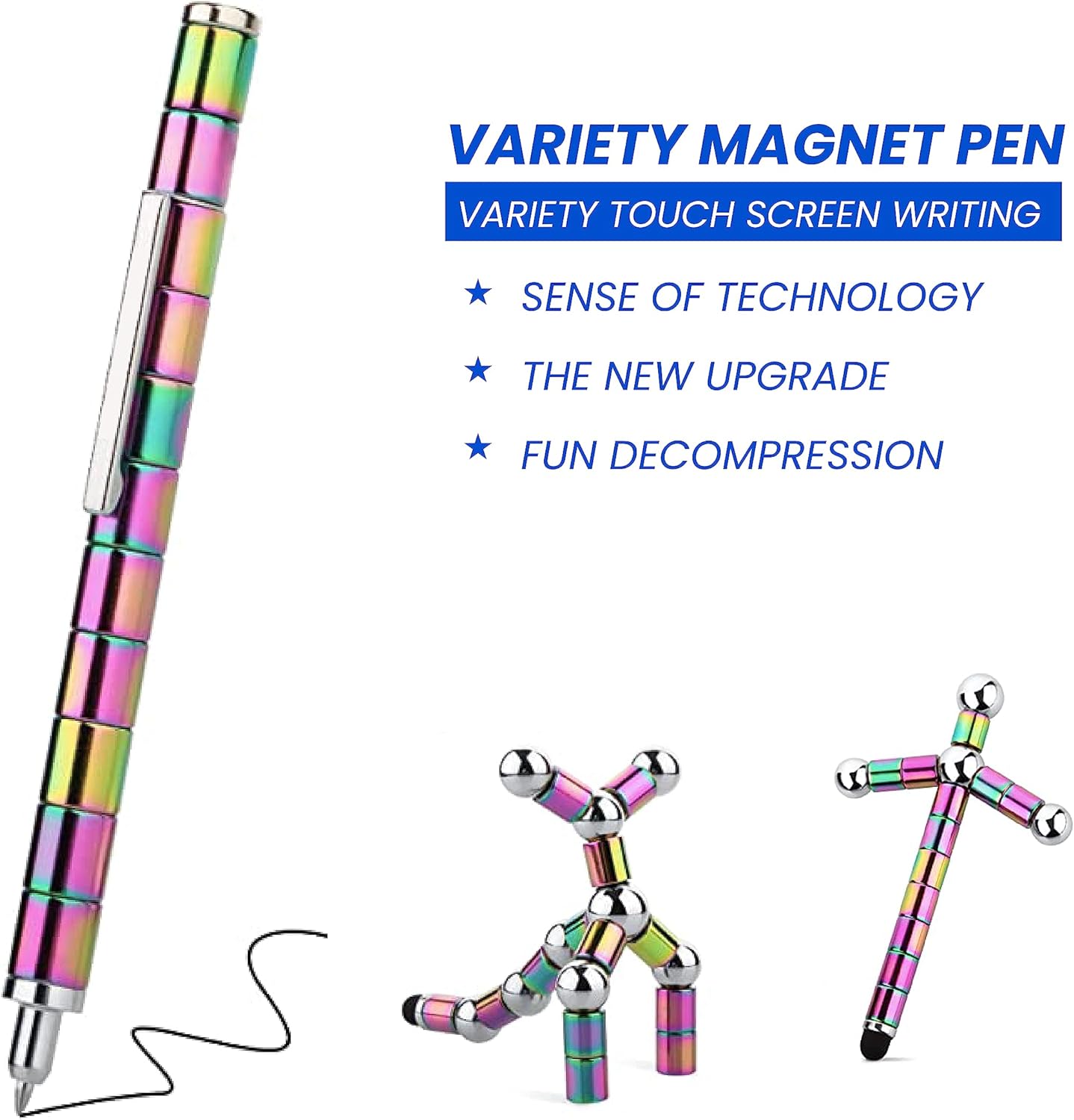 Magnetic Metal Fidget Pen-Deformable(Multicolor)