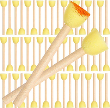 100Pcs Small Round Paint Sponge Foam Brush for Kids DIY Painting Crafts