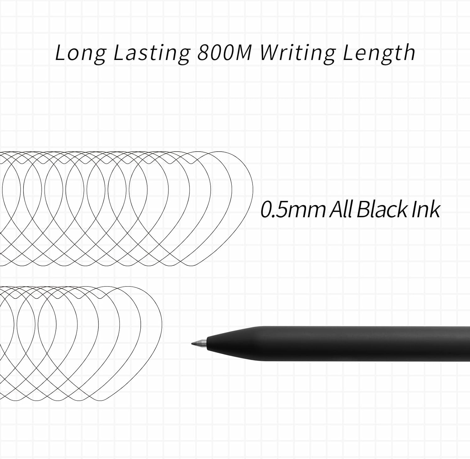 Kaco FIRST Heart Gel Ink Pens with Extra 4 Black Refills Set