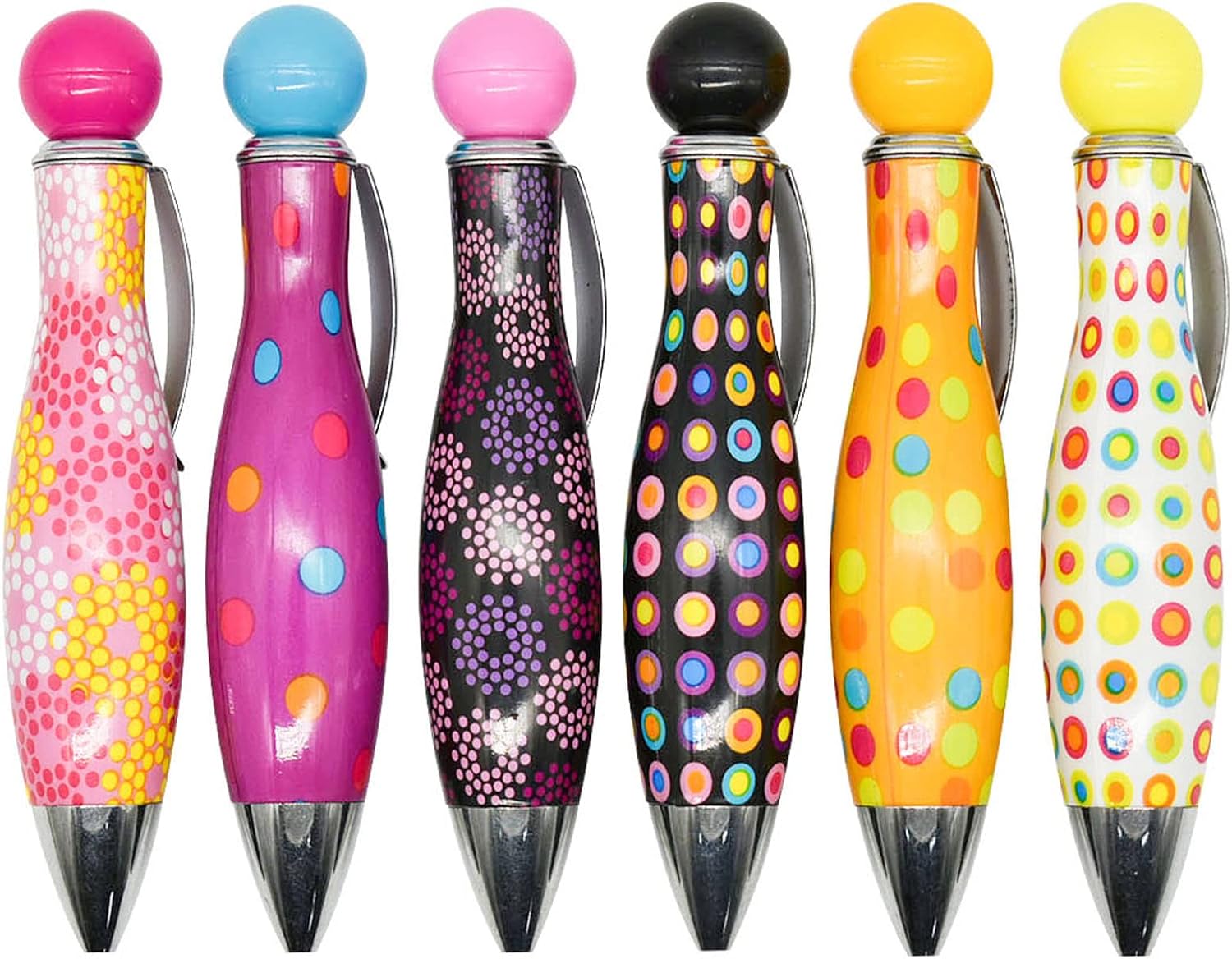 12PCS Short Mini Bowling Shape Big Fat Parkinson Ballpoint Pens