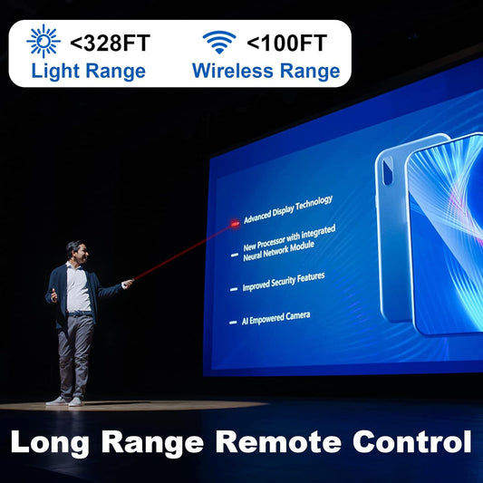 Red/Green Laser Presentation Clicker PowerPoint Wireless Presenter Remote