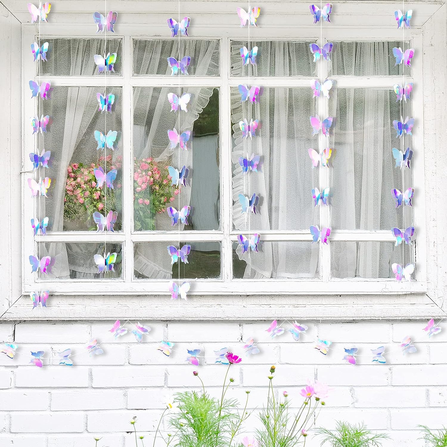 3D Butterfly Hanging Party Garlands Laser Paper Decoration